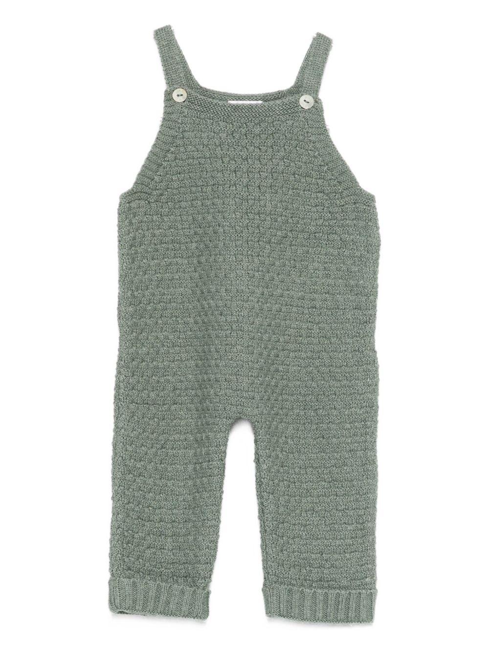 Salopette Neonato in Maglia Verde Salvia 007121098 17H94 PAZ RODRIGUEZ KIDS