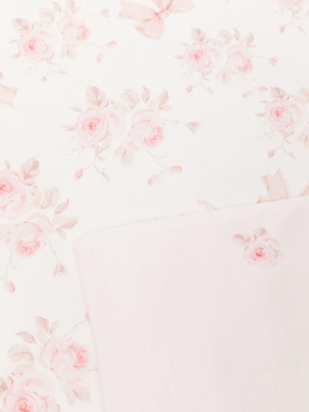 Sacco nanna panna e rosa in cotone biologico con stampa 35F0016000 0191 MONNALISA KIDS