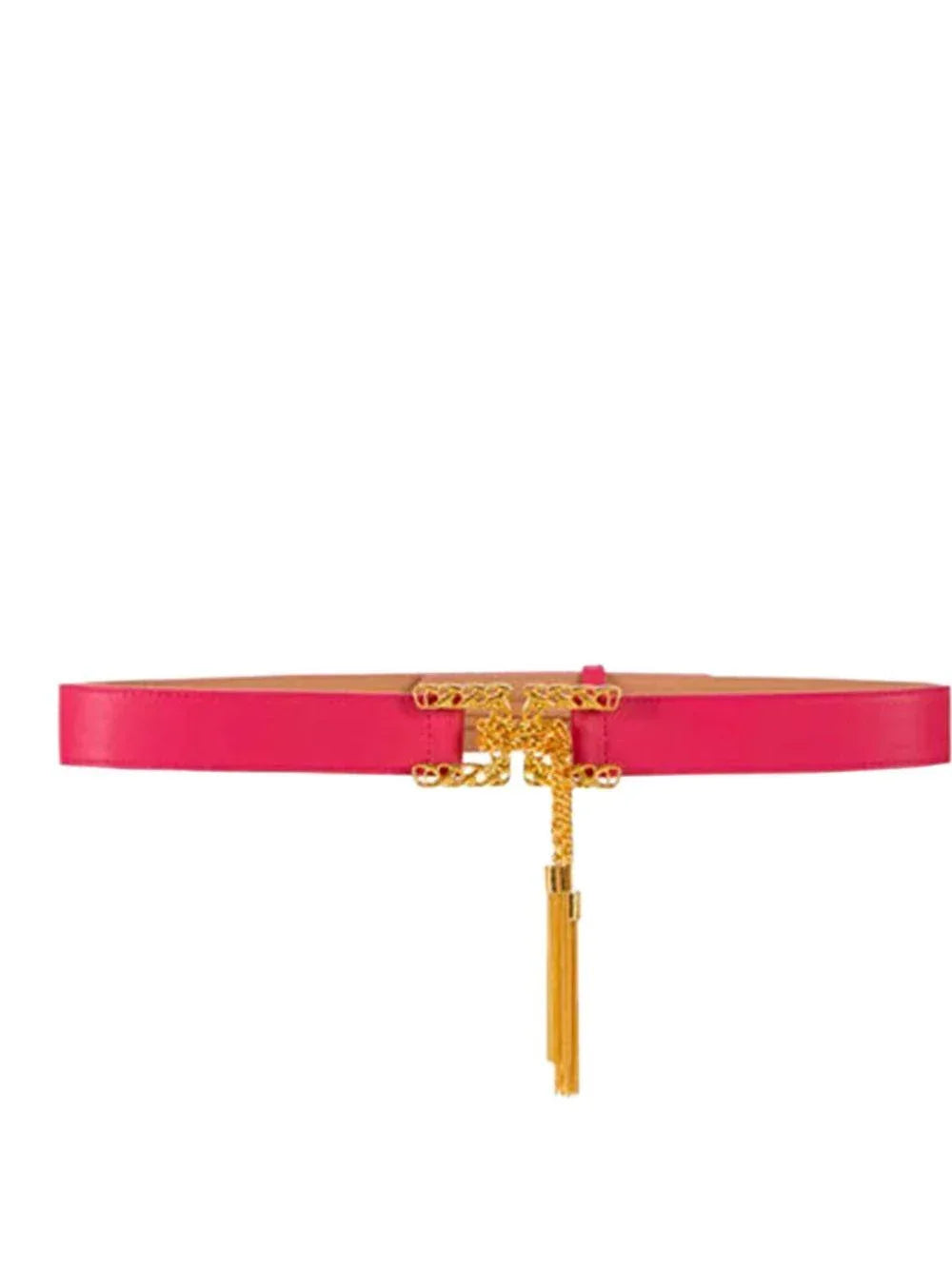 Cintura fucsia fibbia logata con ciondolo - Preludio Moda