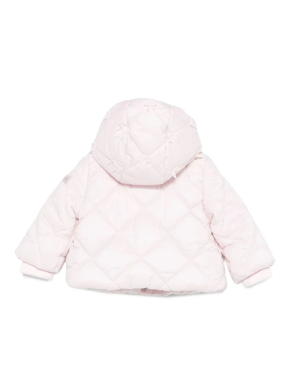 Piumino rosa trapuntato con cappuccio - Preludio Moda