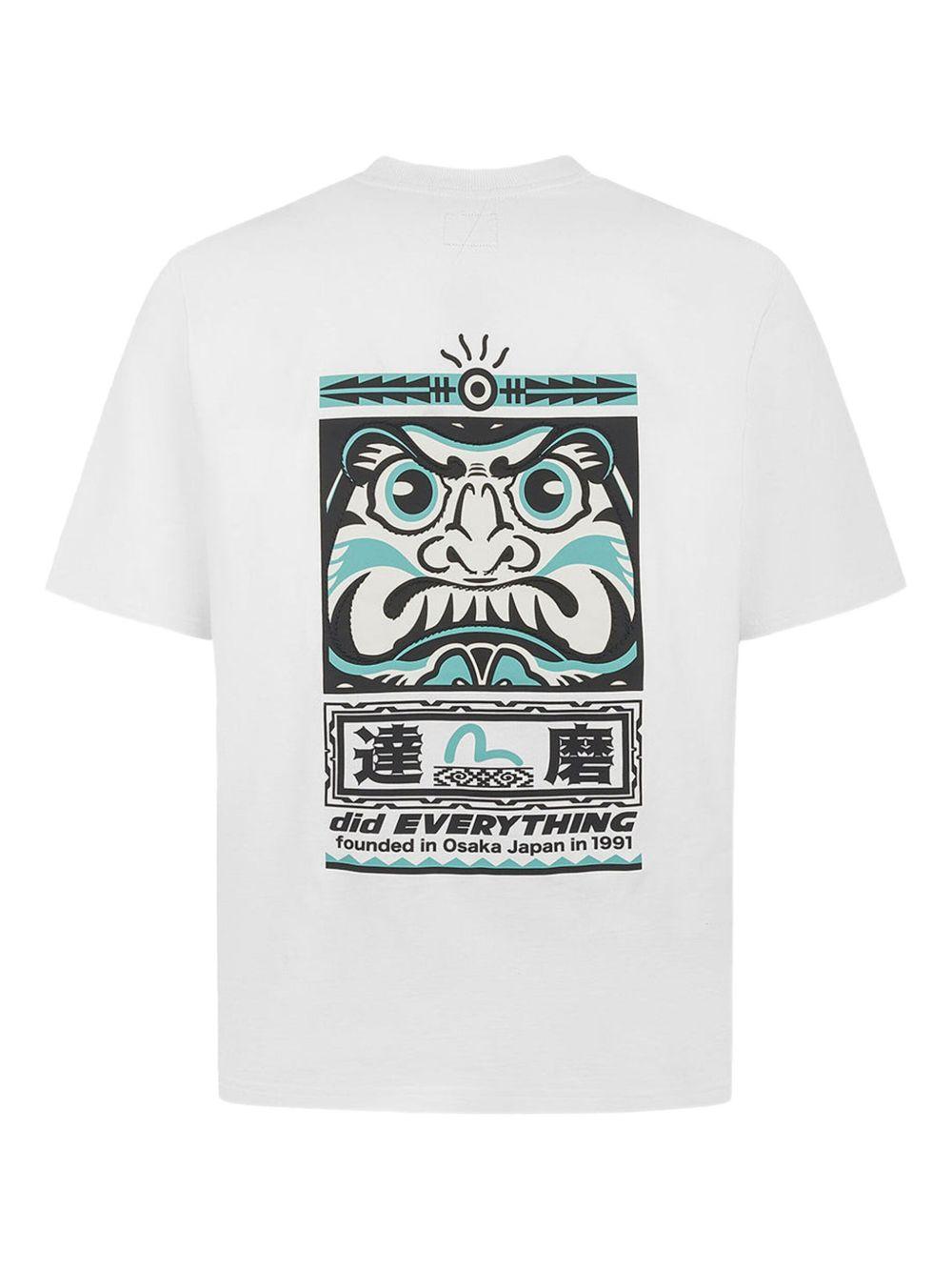 T-shirt Regular Fit con stampa Seagull e Daruma Totem 2ESHTM5TS1106 WHT EVISU