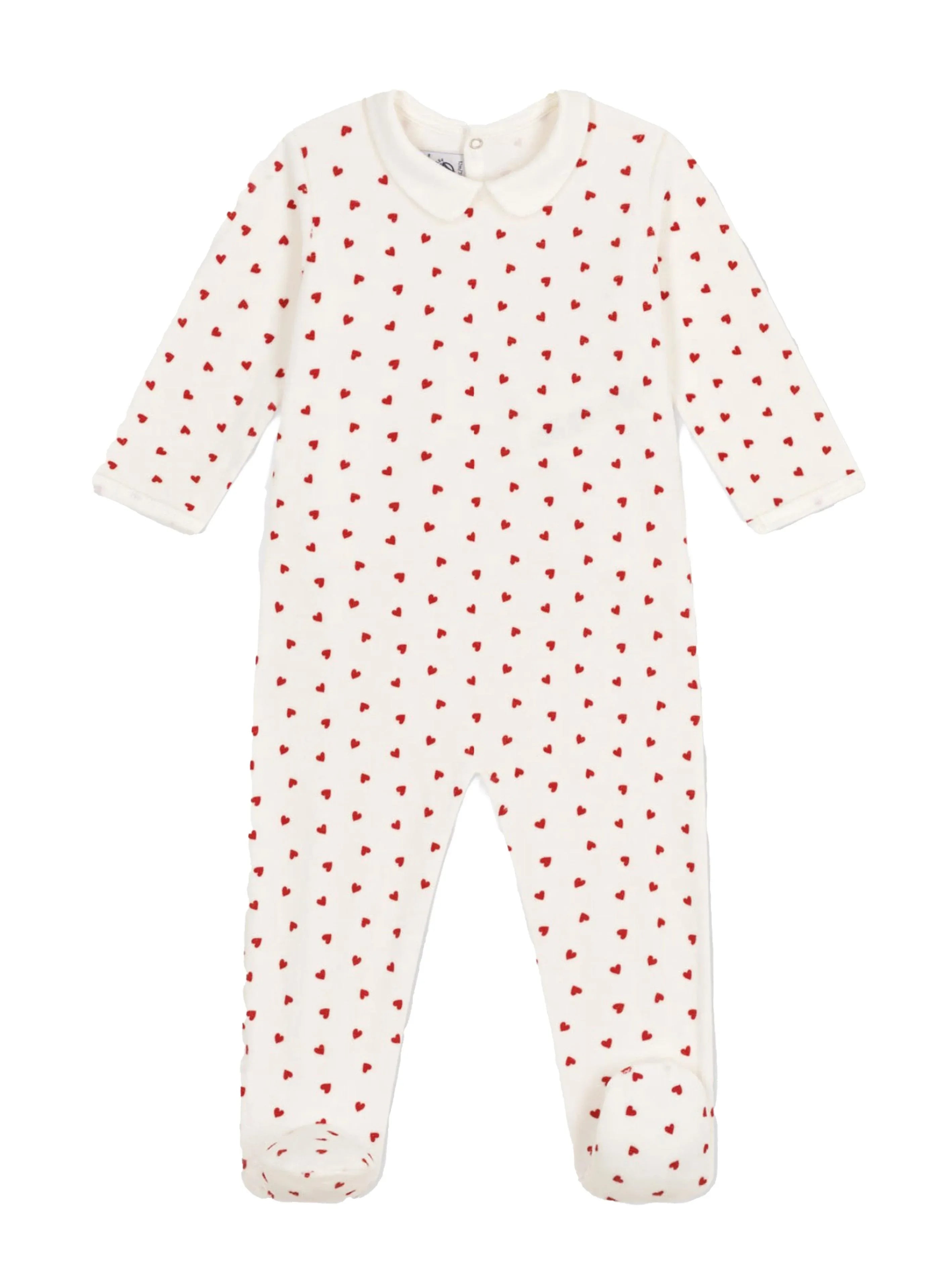 Tutina a calzino con fantasia cuori all-over - Preludio Moda