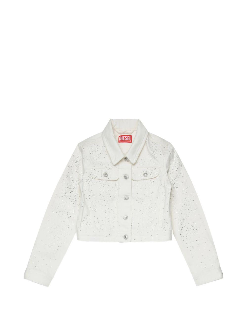 Giacca in denim con borchie J01341KXBRP K141 DIESEL KIDS