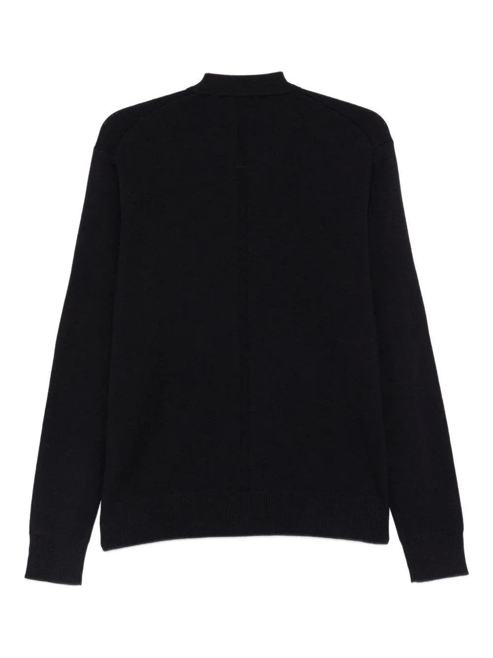 Cardigan blu con colletto stile polo e chiusura a bottoni - Preludio Moda