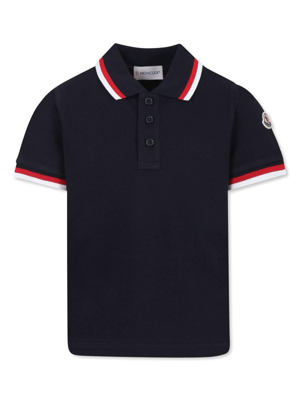 Polo a maniche corte in cotone L19548A000038496W 778 MONCLER KIDS