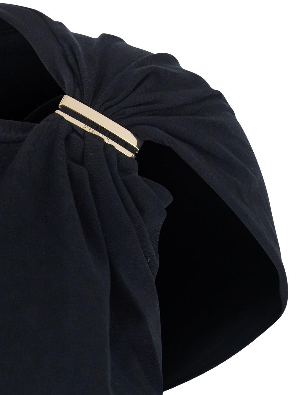 Top senza maniche con dettaglio dorato 106478A35D Z99 PINKO