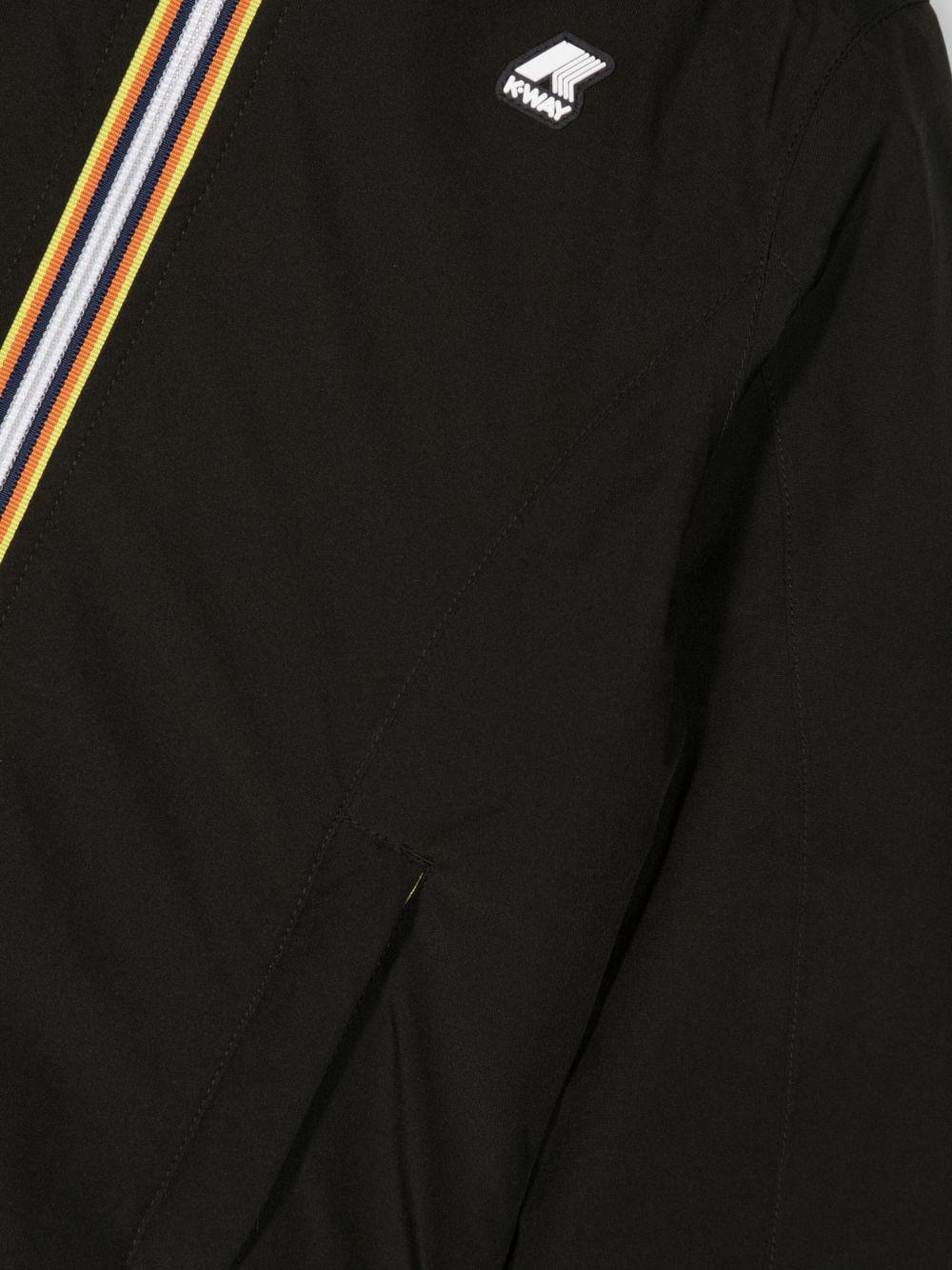 Giubbino nero-viola bicolor interno trapuntato