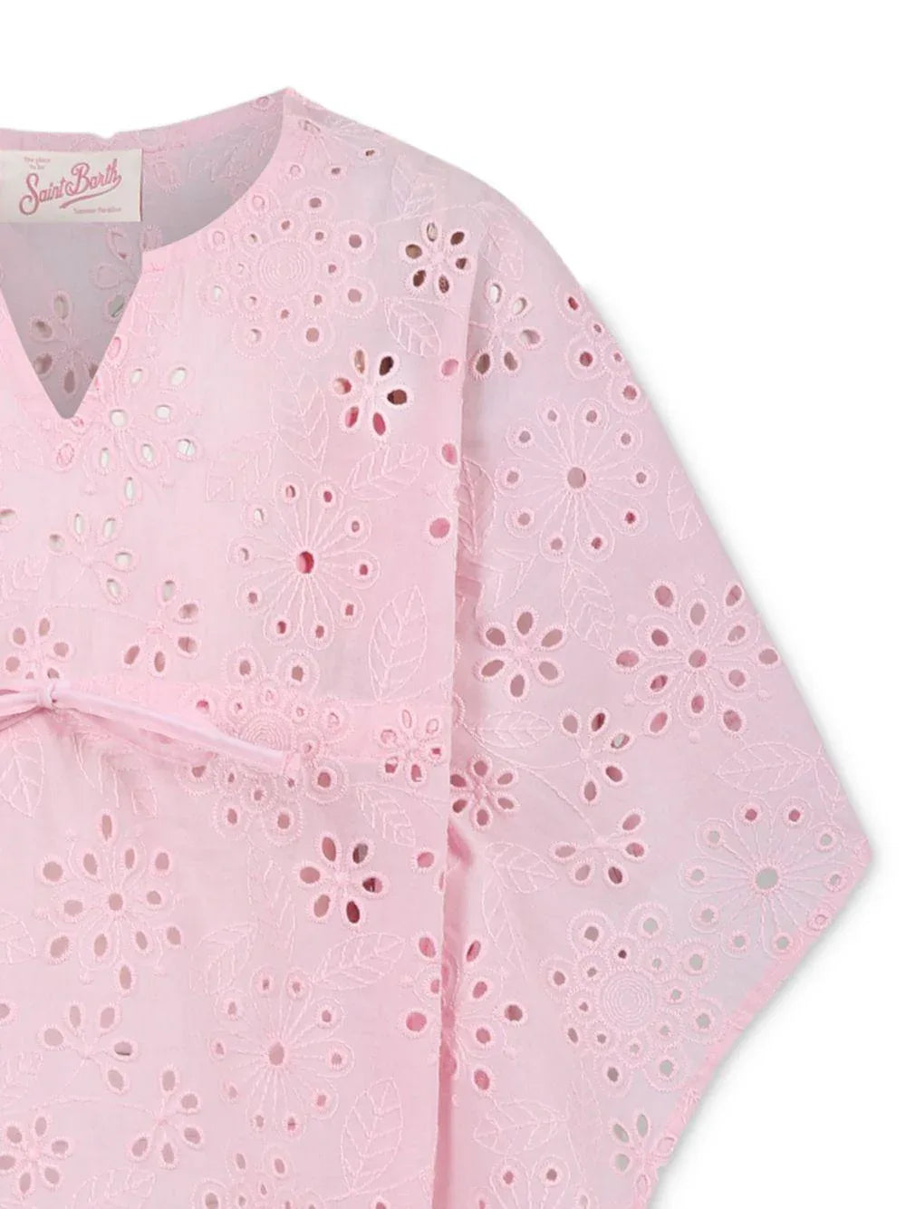 Copricostume Kate in pizzo san gallo rosa - Preludio Moda