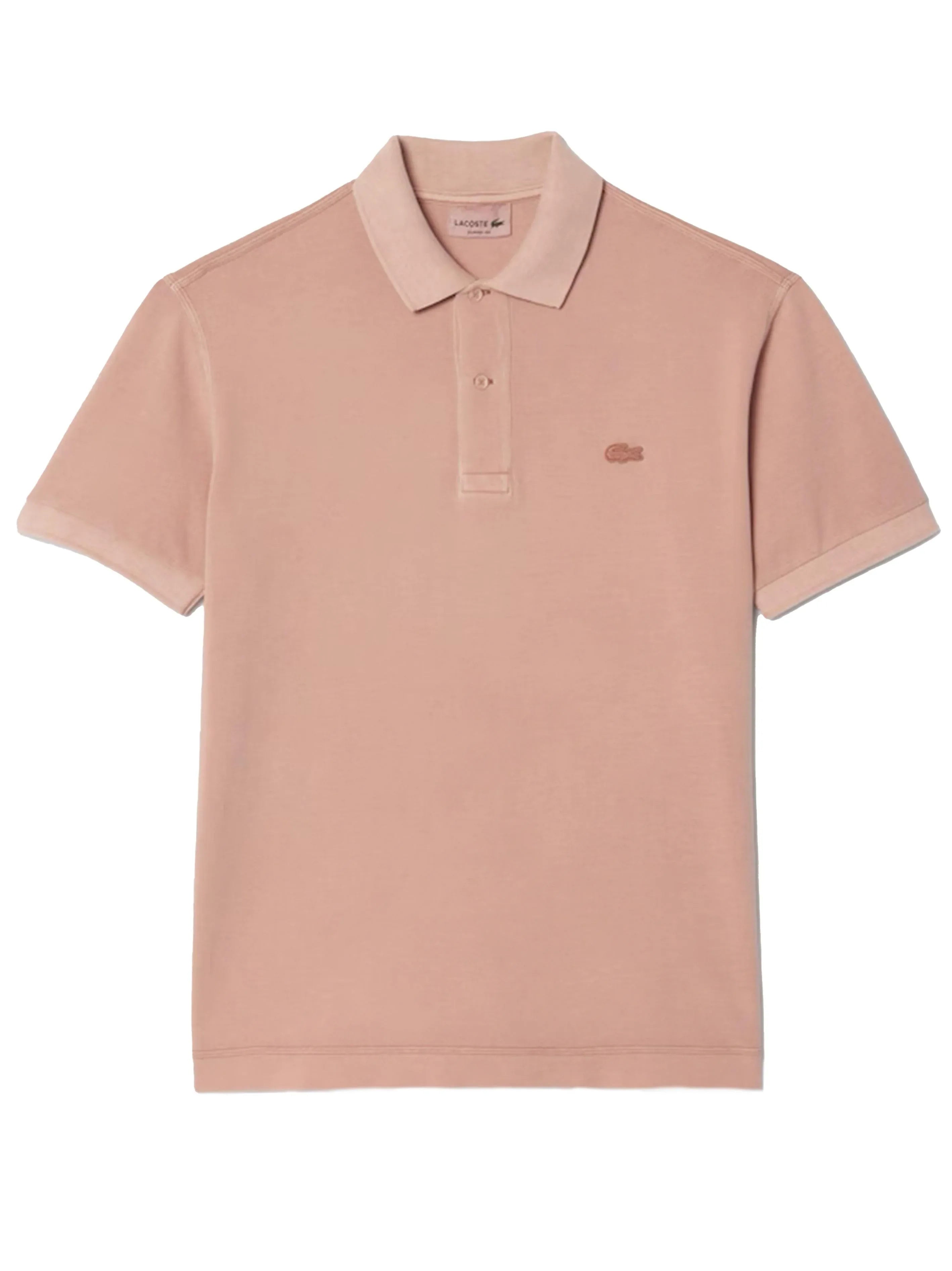 Polo logo ricamo tono su tono rosa - Preludio Moda