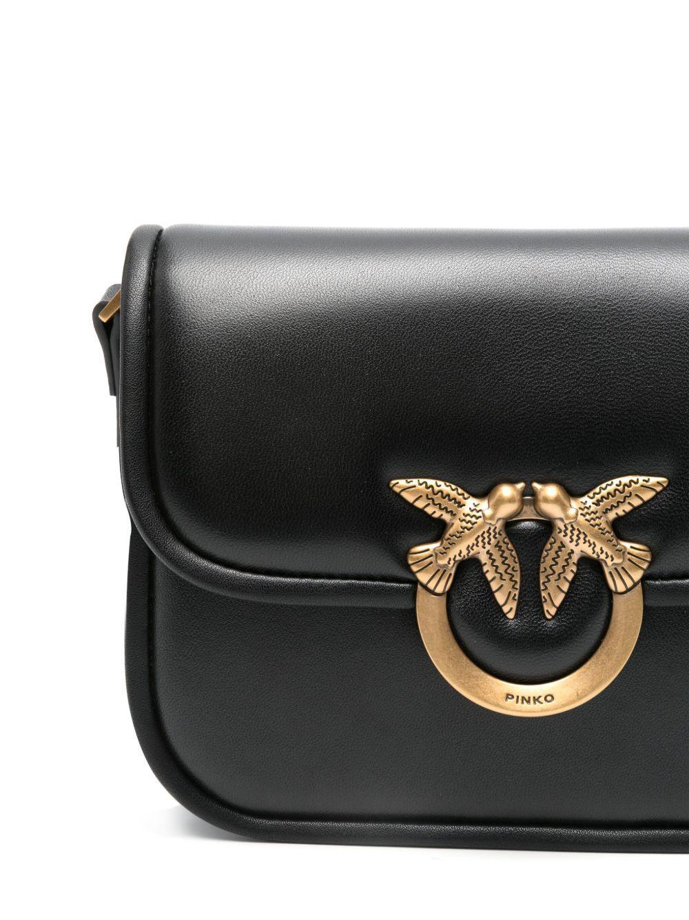 Borsa a spalla Love Box Mini in pelle nera - Preludio Moda