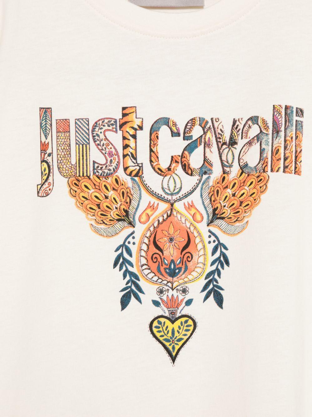 T-shirt in cotone a maniche corte JGP26114TS PRISTINE JUST CAVALLI KIDS