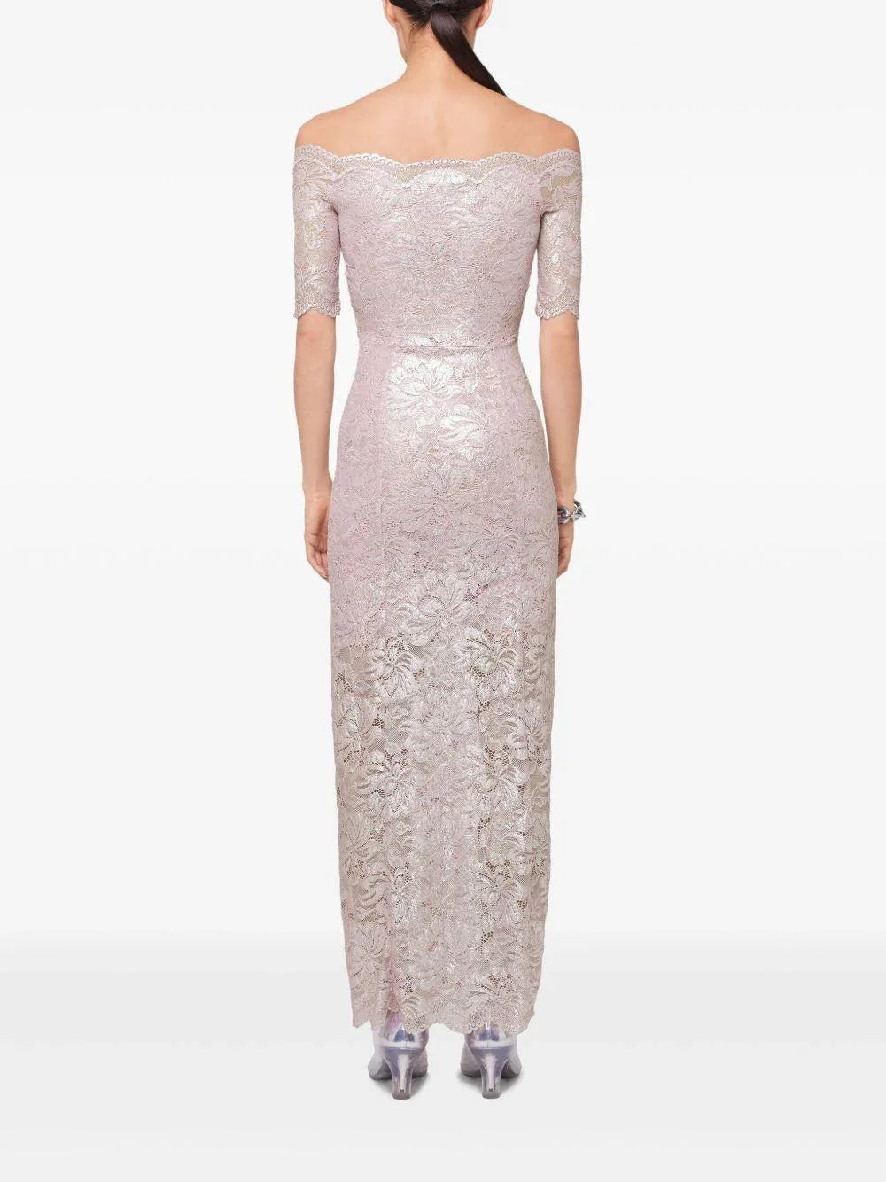 Abito rosa/argento in pizzo - Preludio Moda