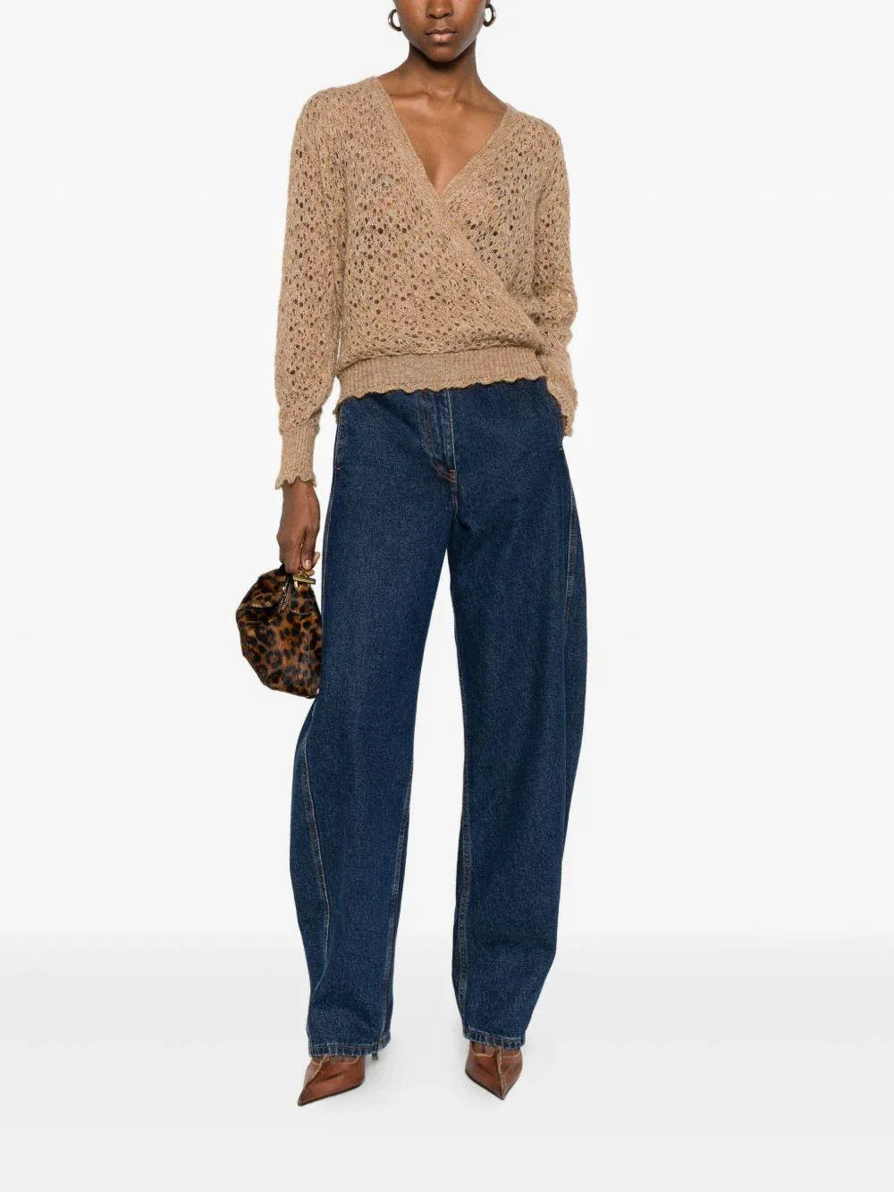 Maglione mezzanotte con scollo a V - Preludio Moda