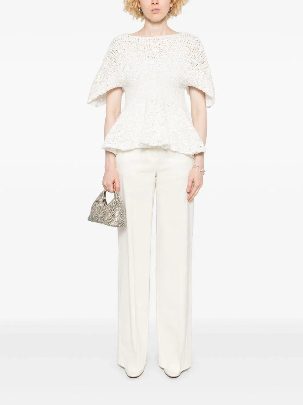 Pantaloni con piega in lino stretch jacopone - Preludio Moda