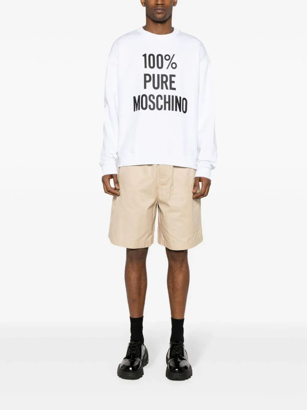 Felpa bianca 100% pure moschino - Preludio Moda