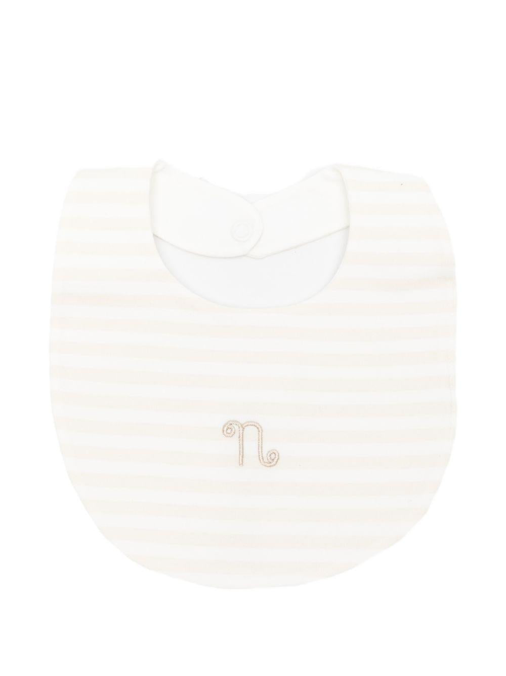 Bavaglia in cotone con chiusura a bottoni E26106 BEIGE NANAN KIDS