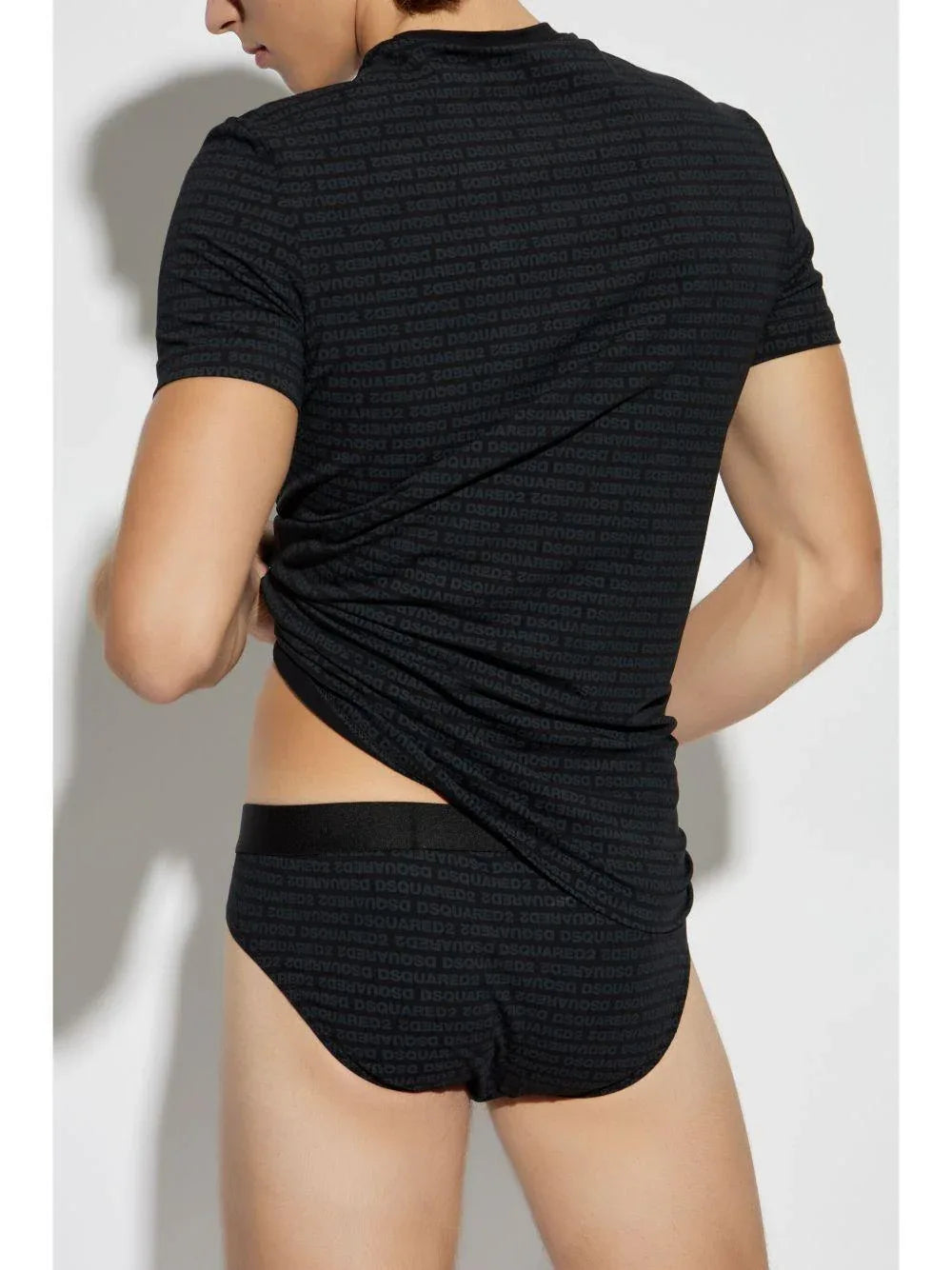 Set nero logo all-over (2pz) - Preludio Moda