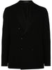 Blazer doppiopetto nero lana
