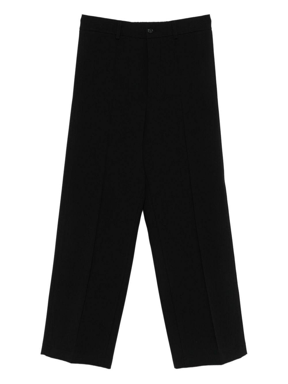 Pantaloni dritti neri in tessuto tecnico 5P0547A684 K103 PATRIZIA PEPE