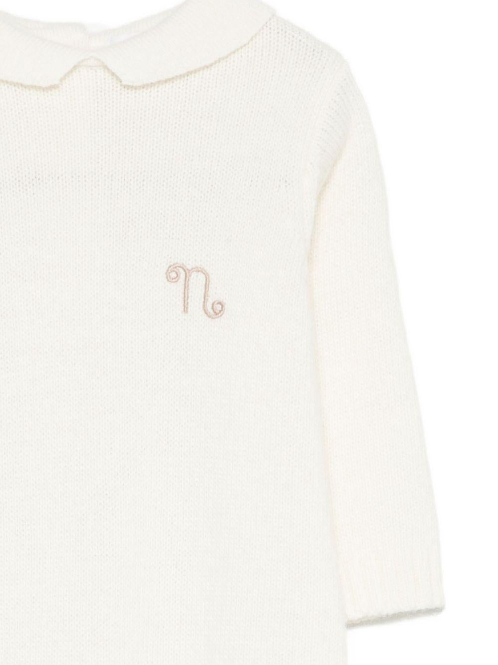 Tutina con ricamo CON0450 BIANCO NANAN KIDS