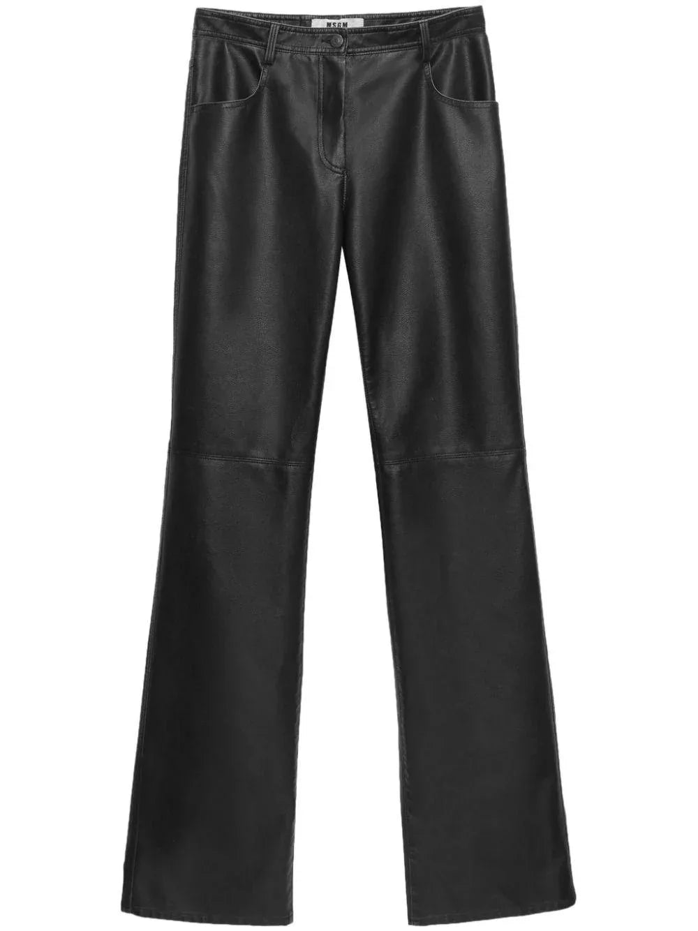Pantalone nero dritto in pelle - Preludio Moda