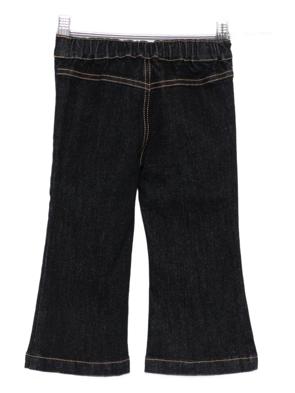 Jeans blu scuro con decorazione EGPA089DS004 4000 ELISABETTA FRANCHI KIDS