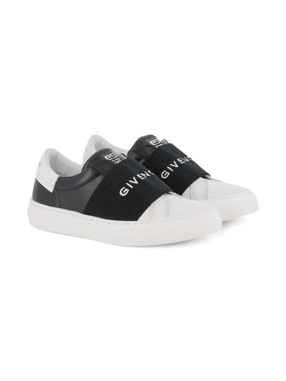 Sneakers Senza Lacci con Inserti a Contrasto H30910 09B GIVENCHY KIDS