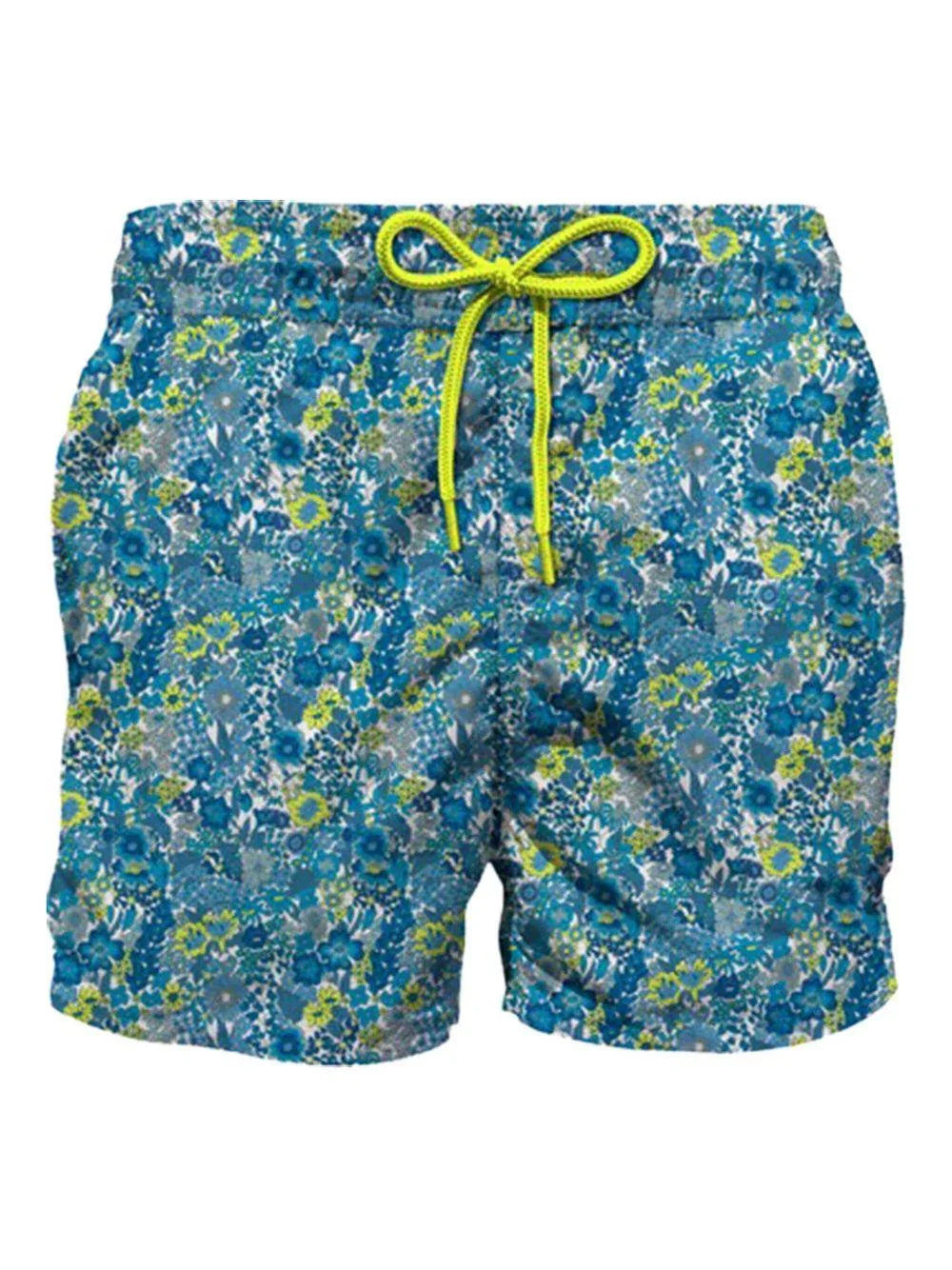 Costume jean lighting celeste con fantasia floreale - Preludio Moda