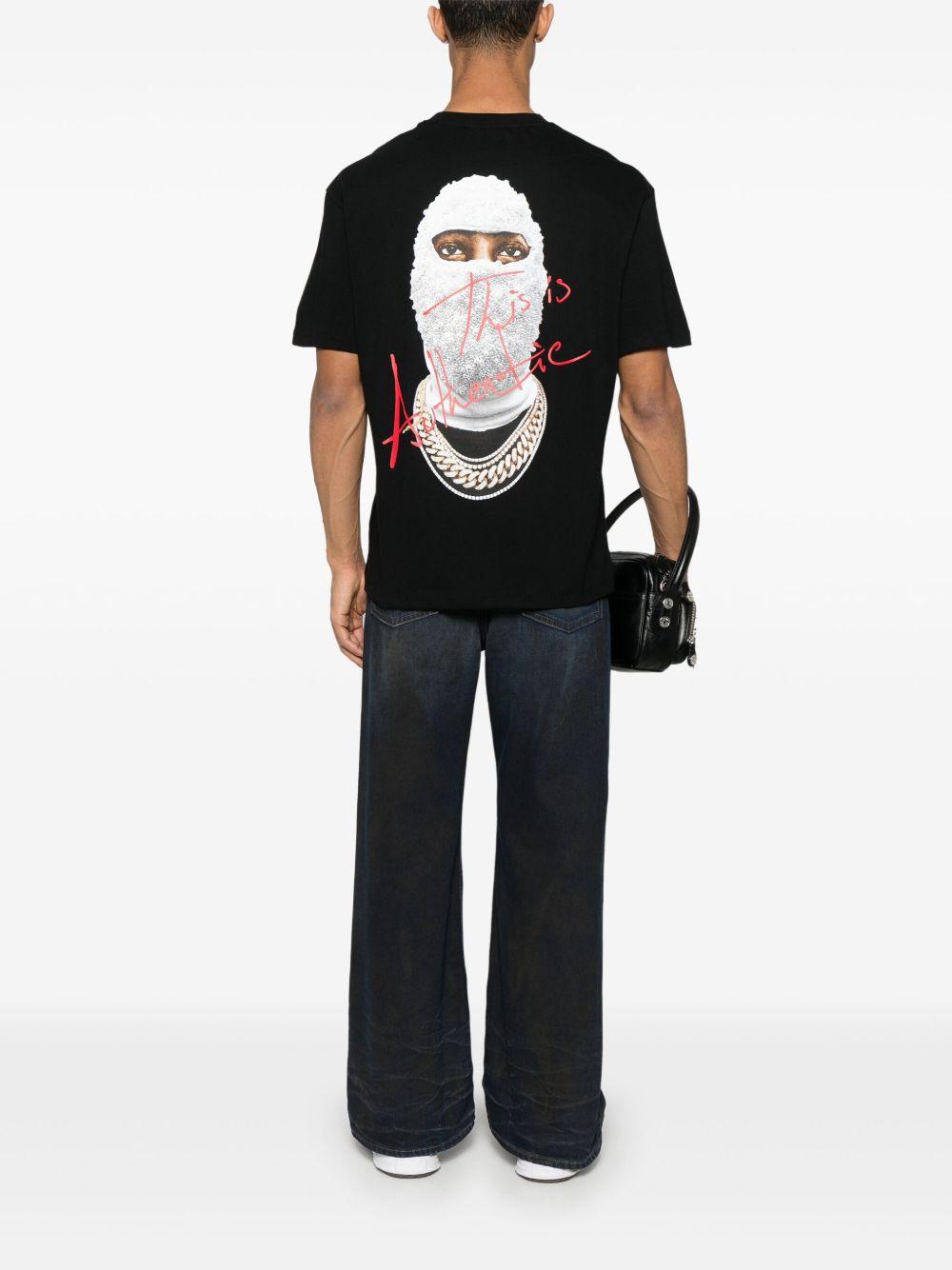 T-shirt nera mask authentic retro