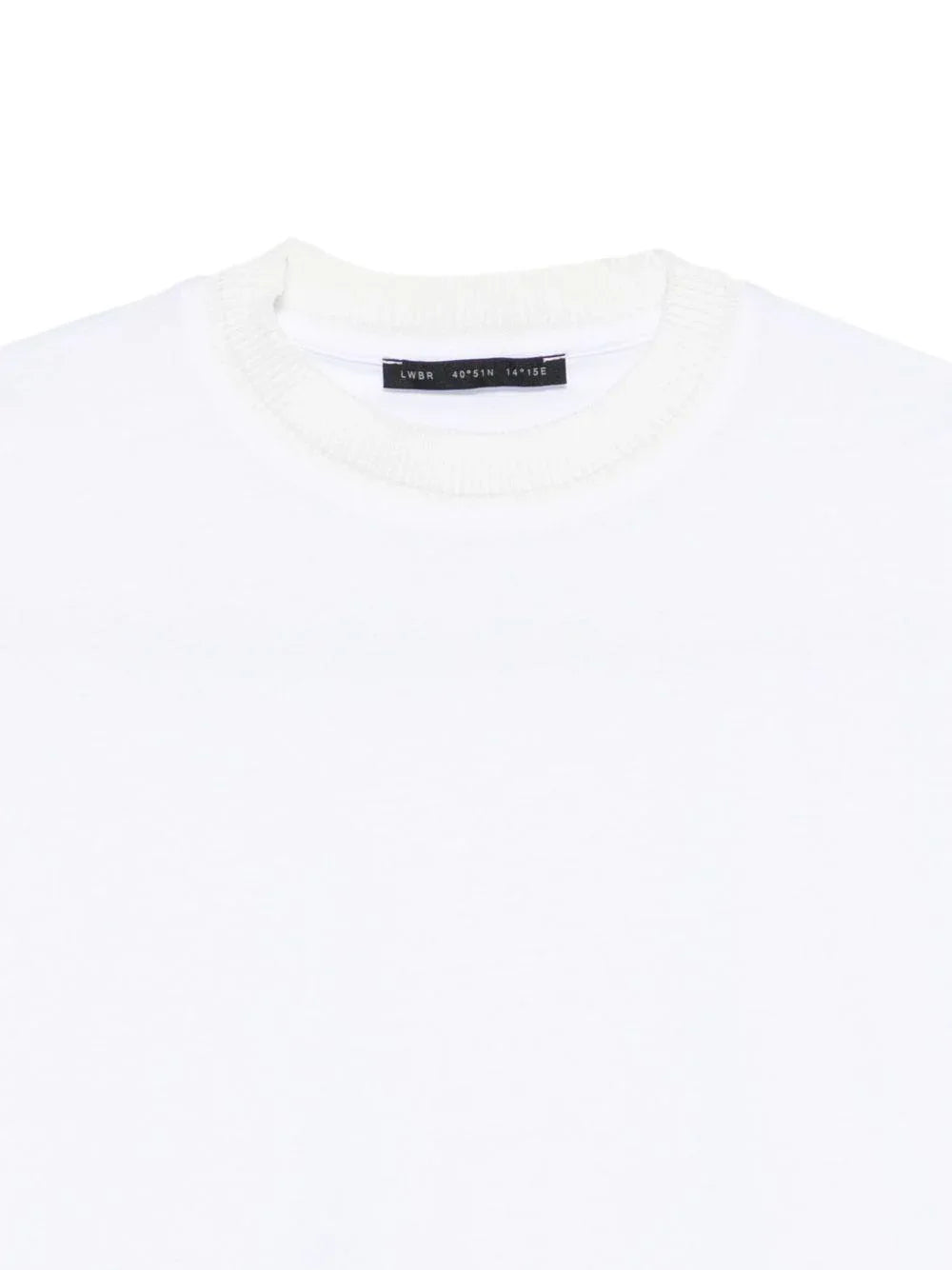 T-shirt bianca a maniche corte con collo rotondo - Preludio Moda