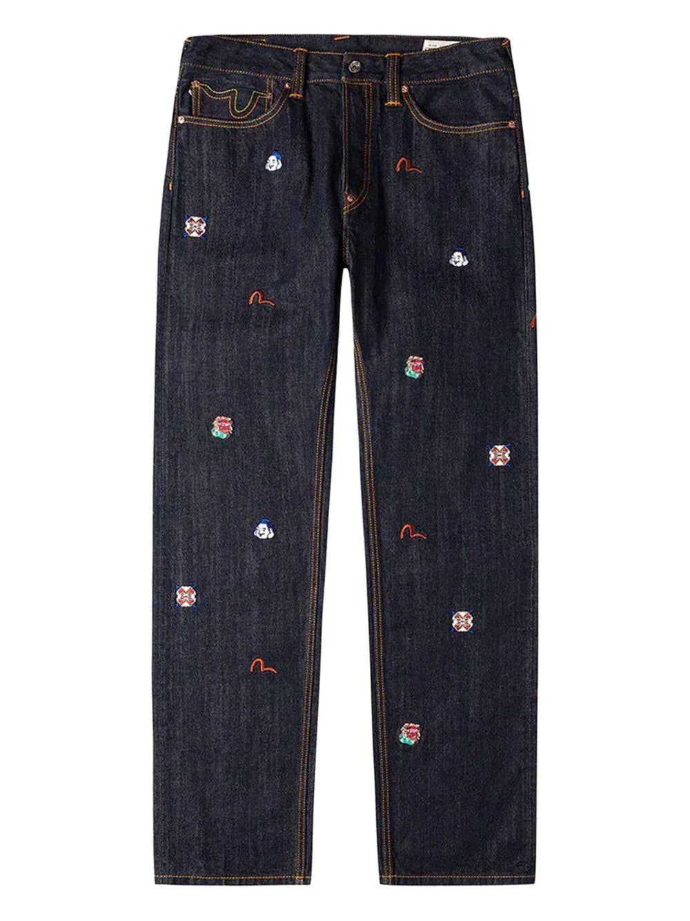 Jeans con Ricamo e Cinque Tasche - Preludio Moda