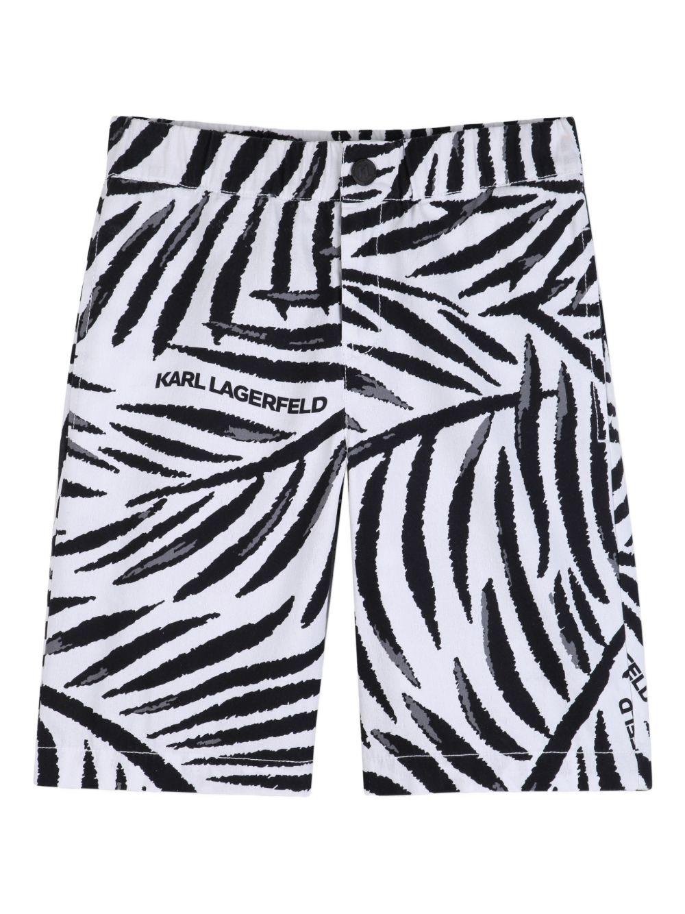 Shorts stampa zebrata Z31085 N50 KARL LAGERFELD KIDS