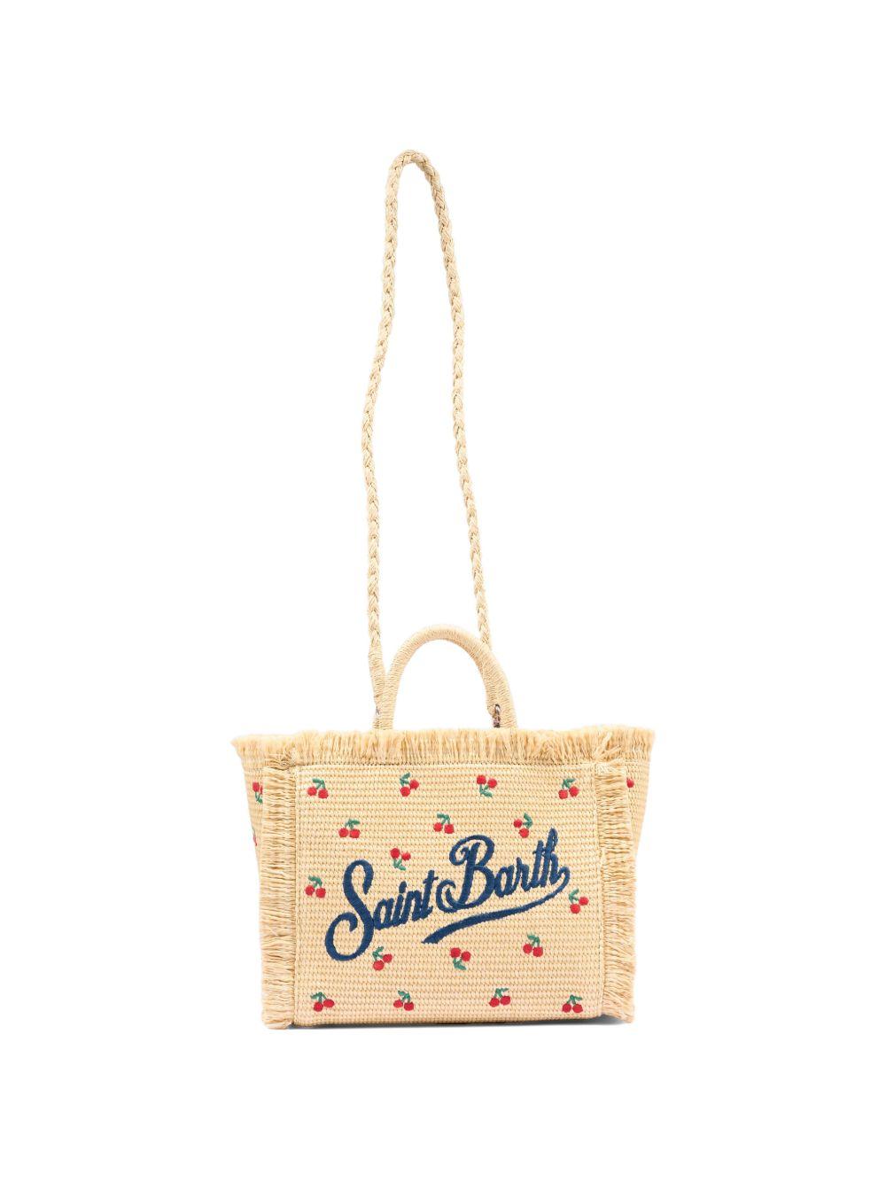 Borsa mare con frange e ricamo logo COL0017 00345L MC2 SAINT BARTH