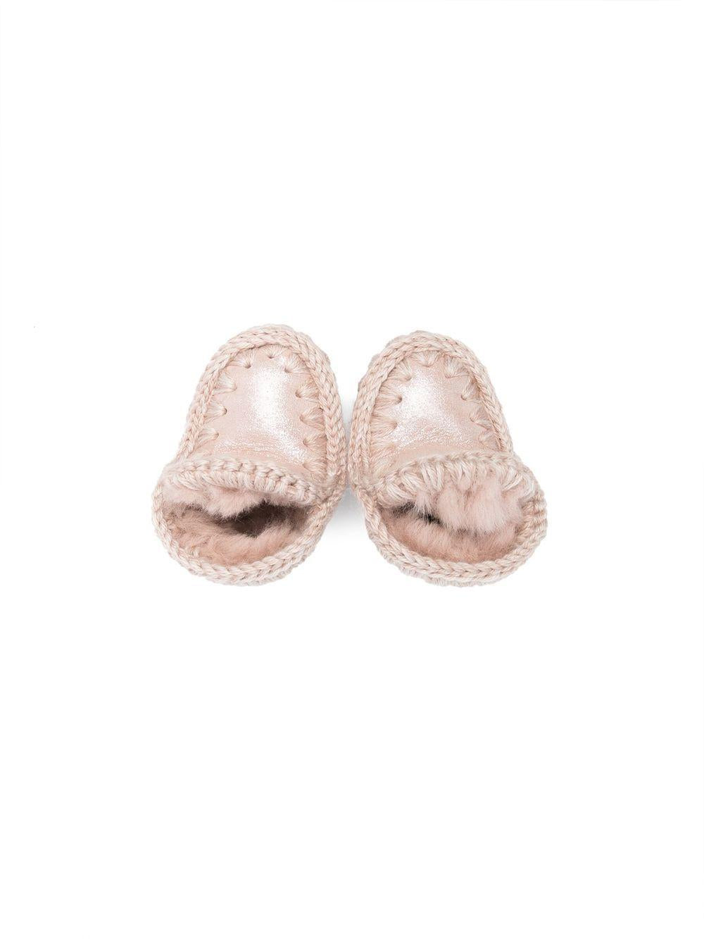 Scarpa bambina rosa con fodera in shearling MUFI101000C MGROBE MOU KIDS