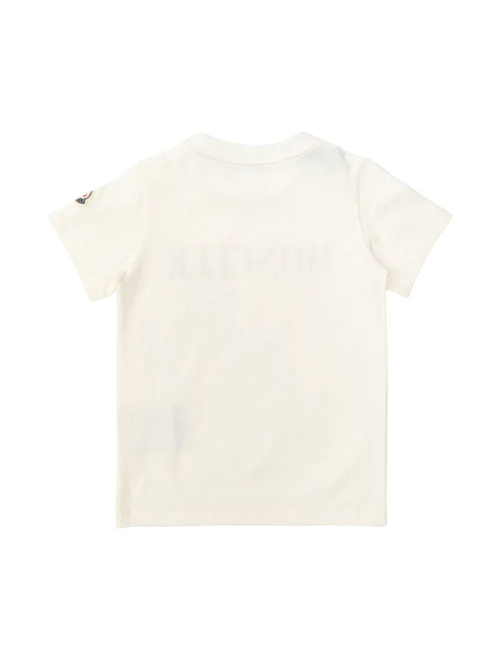 T-shirt bianca logo lettering bicolor neonato - Preludio Moda