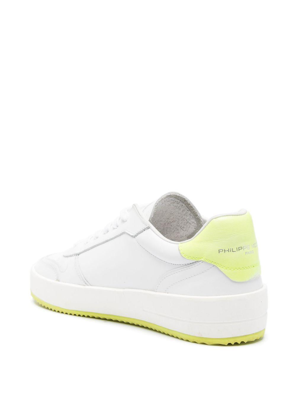 Sneakers Nice bianche/lime uomo