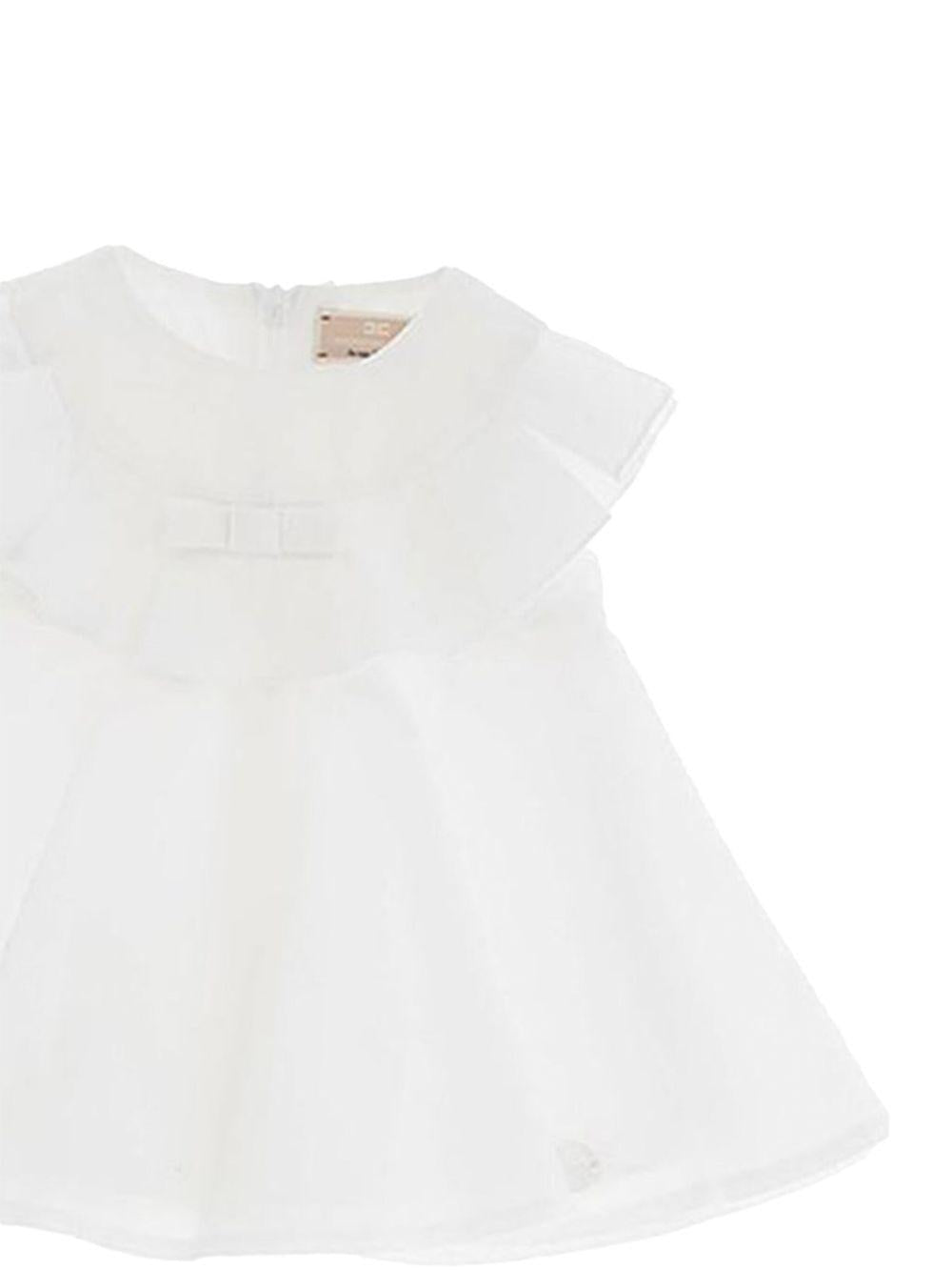 Abito panna neonata in tafftà con coulotte (2pz) ENAB0540TV033 0000 ELISABETTA FRANCHI KIDS