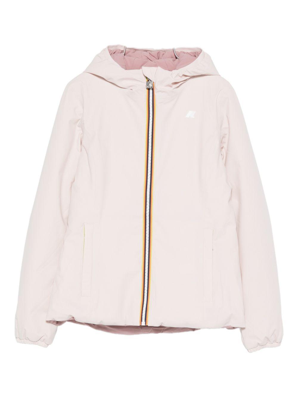 Giacca rosa con zip e cappuccio K71339W B2K K-WAY KIDS