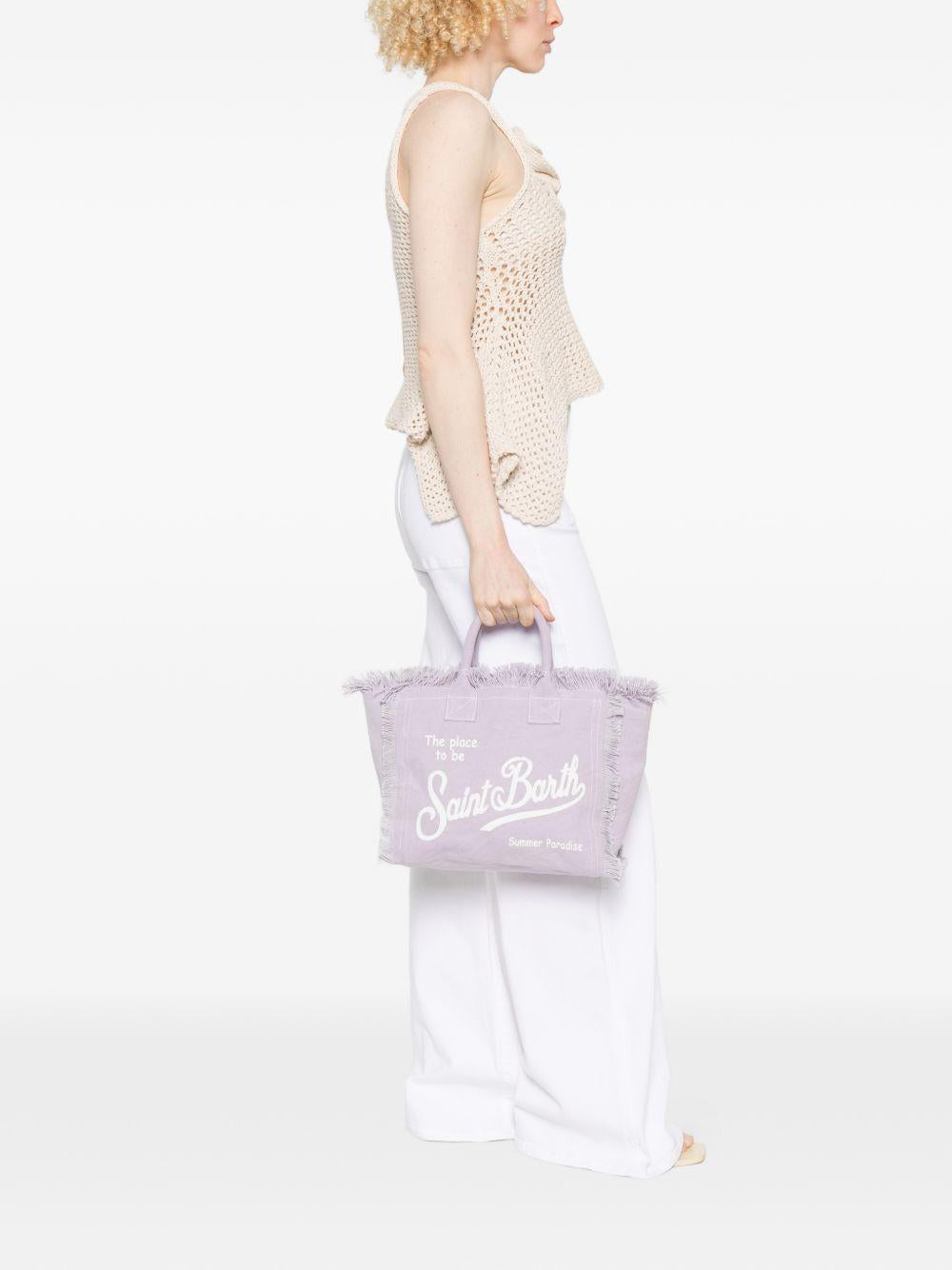 Borsa mare in cotone con frange COL0001# 02562L MC2 SAINT BARTH KIDS