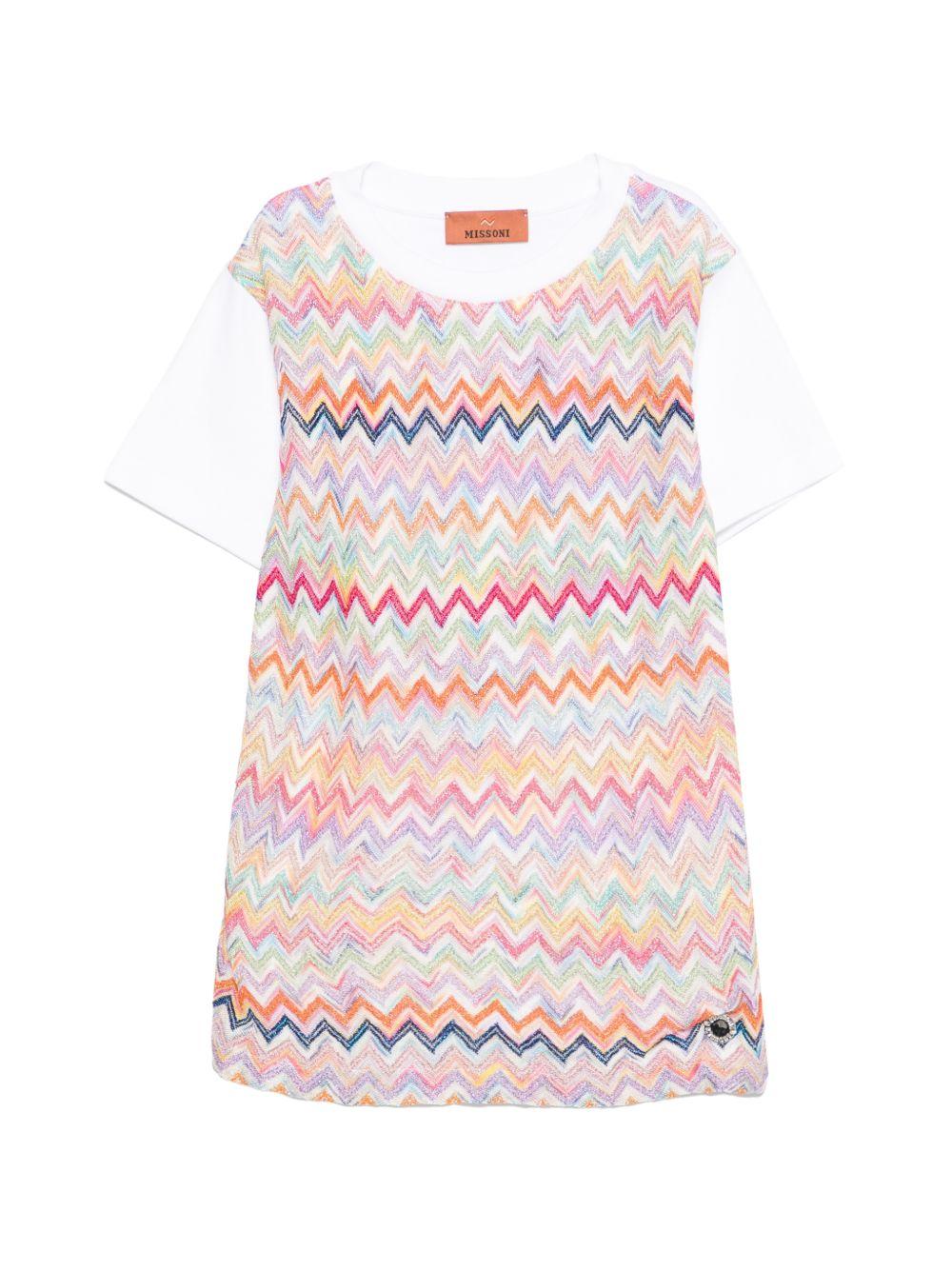 Abito a chevron multicolor MY8A01Q0107 999 MISSONI KIDS