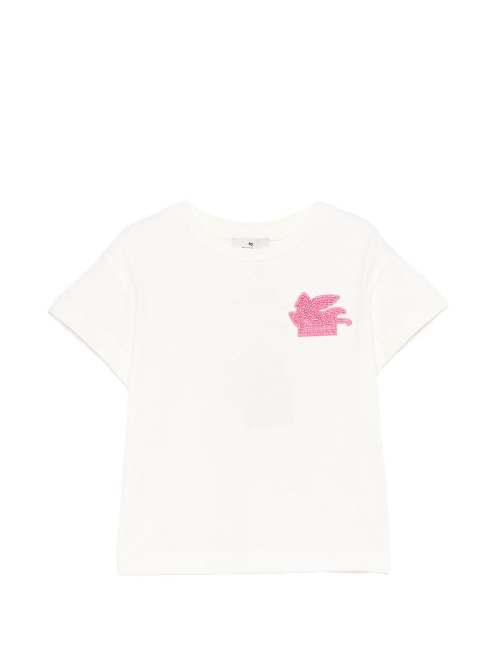 T-shirt con logo ricamato GY8A31Z3672 102RS ETRO KIDS