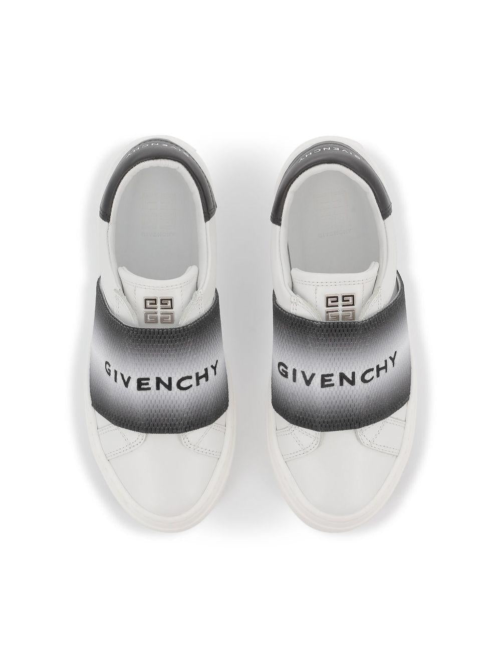 Sneakers bianche banda logata H30673 09B GIVENCHY KIDS