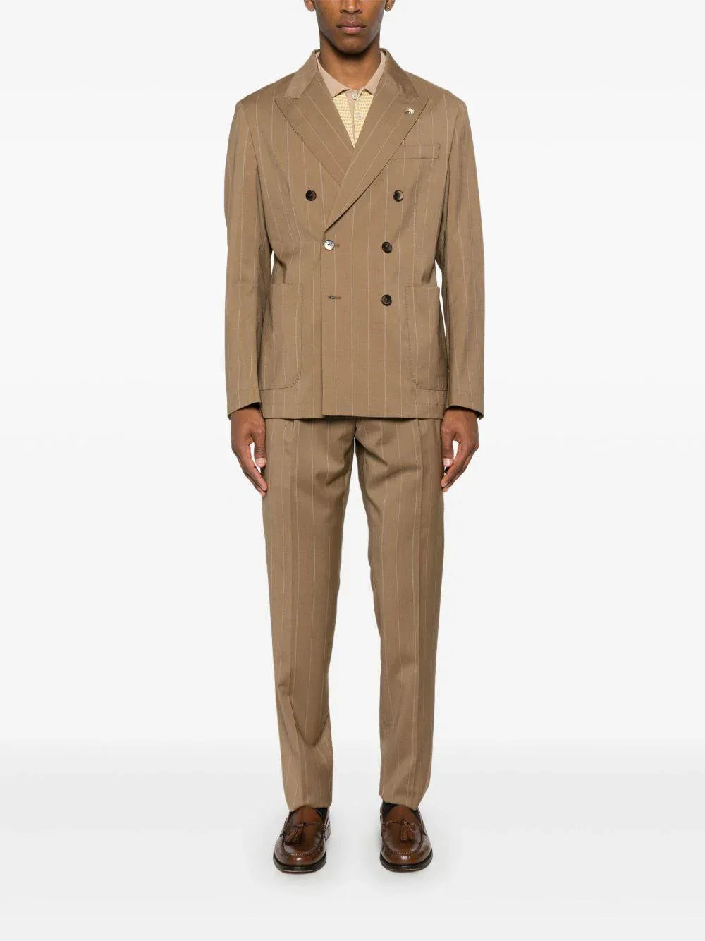 Abito beige gessato - Preludio Moda