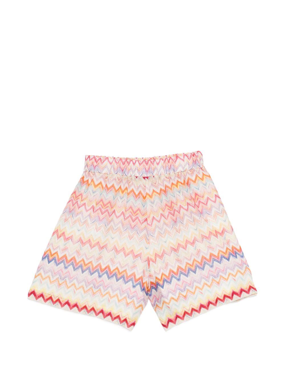 Shorts con motivo chevron multicolore MY6C39K0286 999 MISSONI KIDS