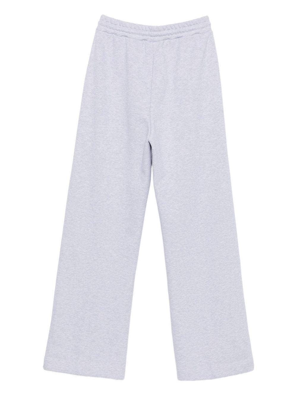 Pantaloni sportivi grigi in cotone con logo ricamato 3941MDP71257793 95 MSGM