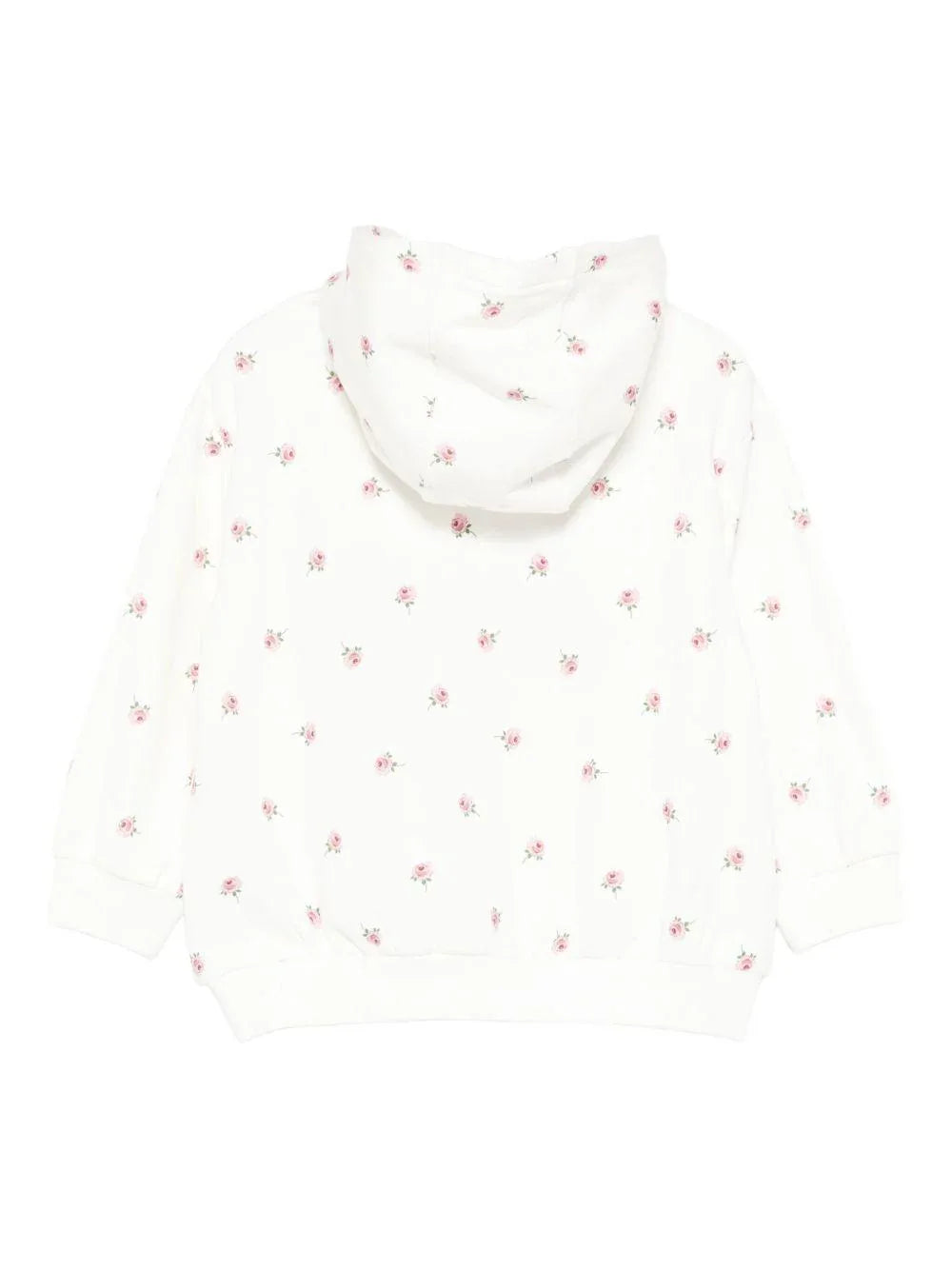 Felpa Bianco Opaco con Stampa a Fiori - Preludio Moda