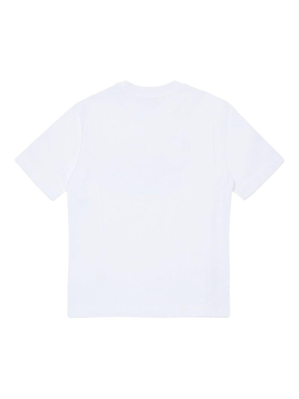 T-shirt in cotone con logo J0260100YI9 K100 DIESEL KIDS