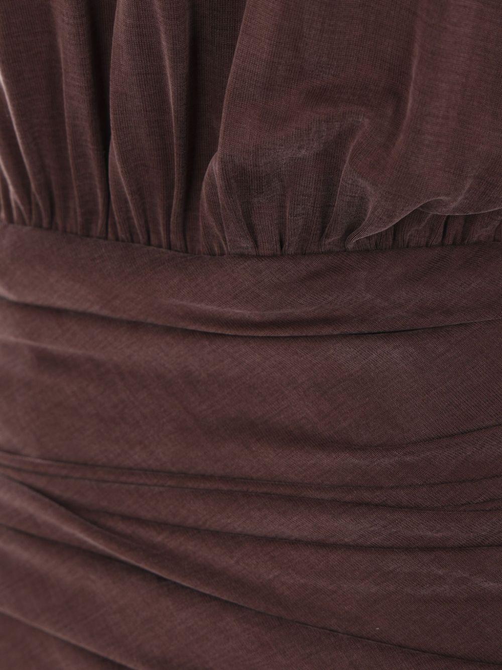 Abito Red Carpet in jersey con scollo sulla schiena cacao