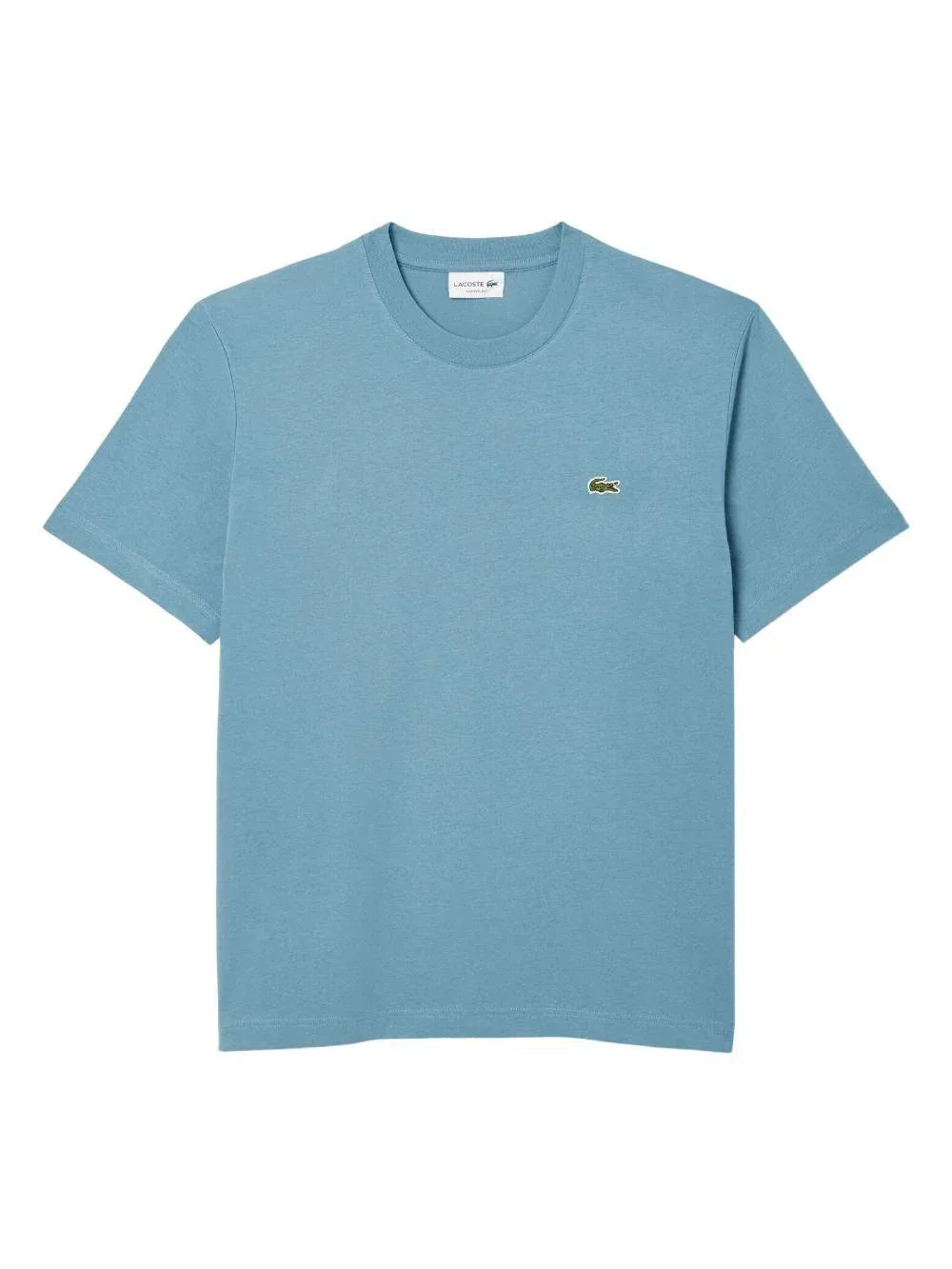 T-shirt azzurra mini logo ricamo - Preludio Moda