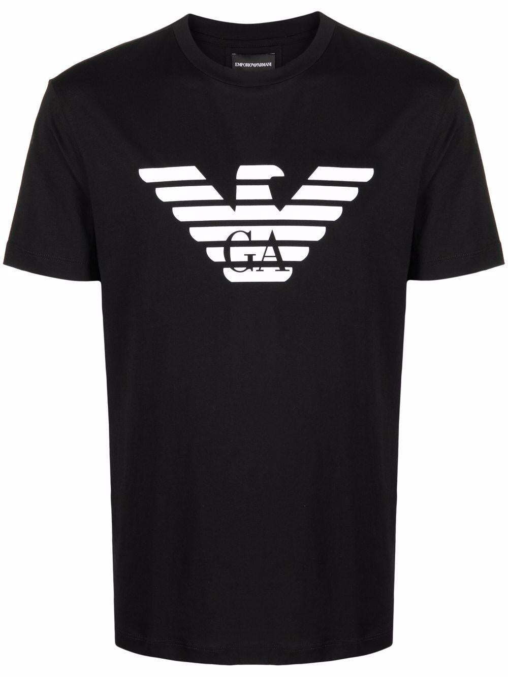 T-shirt con stampa logo davanti e collo a giro 8N1TN51JPZZ 0022 EMPORIO ARMANI